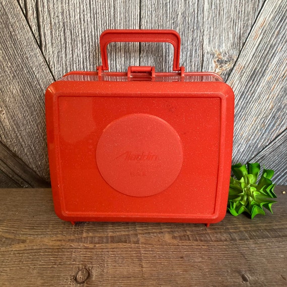 Aladdin Lunch Box {Vintage 90's Disney Sparkle Red Pl… Gem