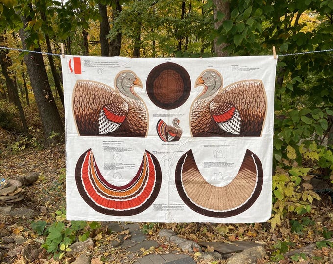 Vintage Cut and Sew Turkey Kit {large 14 Inch Handmade Plush Stuffed ...