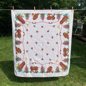 Vintage Kitchen Tablecloth Butter Churner Vintage Kitchen Retro Color Spring Summer Floral Wedding Candy Table Cloth Card Picnic Linen