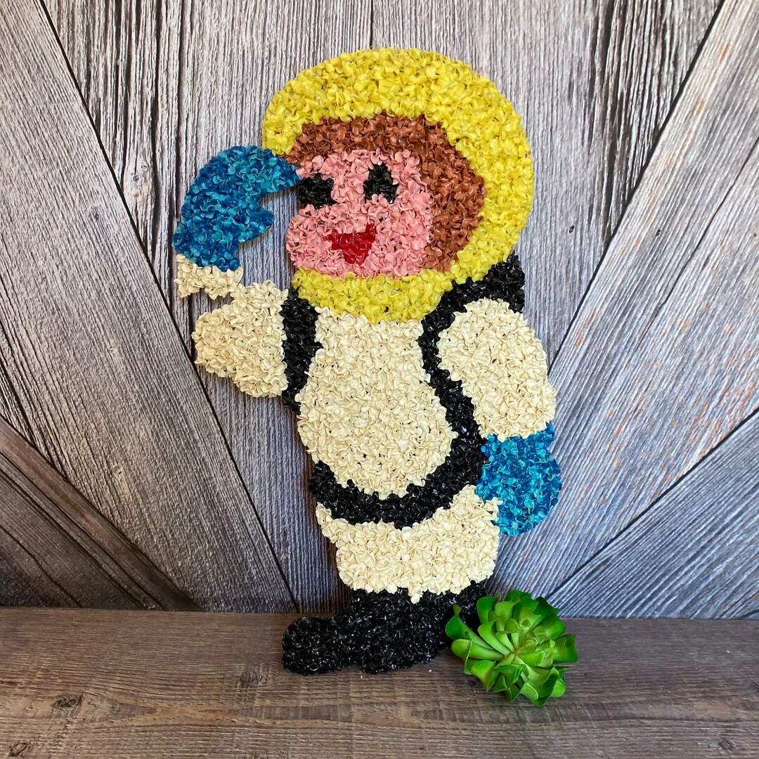 Vintage Astronaut Popcorn Melt Space Man Boy 17 Inch 70s Melted