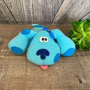 Vintage Blues Clues Plush Keychain 1990s Viacom Dog 5 Inch mini ORIGINAL 90 Toy Stuffed Animal Plush 90s Toy Gift Plush Blue Dog Puppy Toy