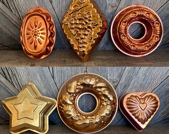 【新品】MOLDS TOKYO HANARIM真鍮 トレーoldmountain Vintage Jello Molds Copper Color Metal Farmhouse Decor Wall