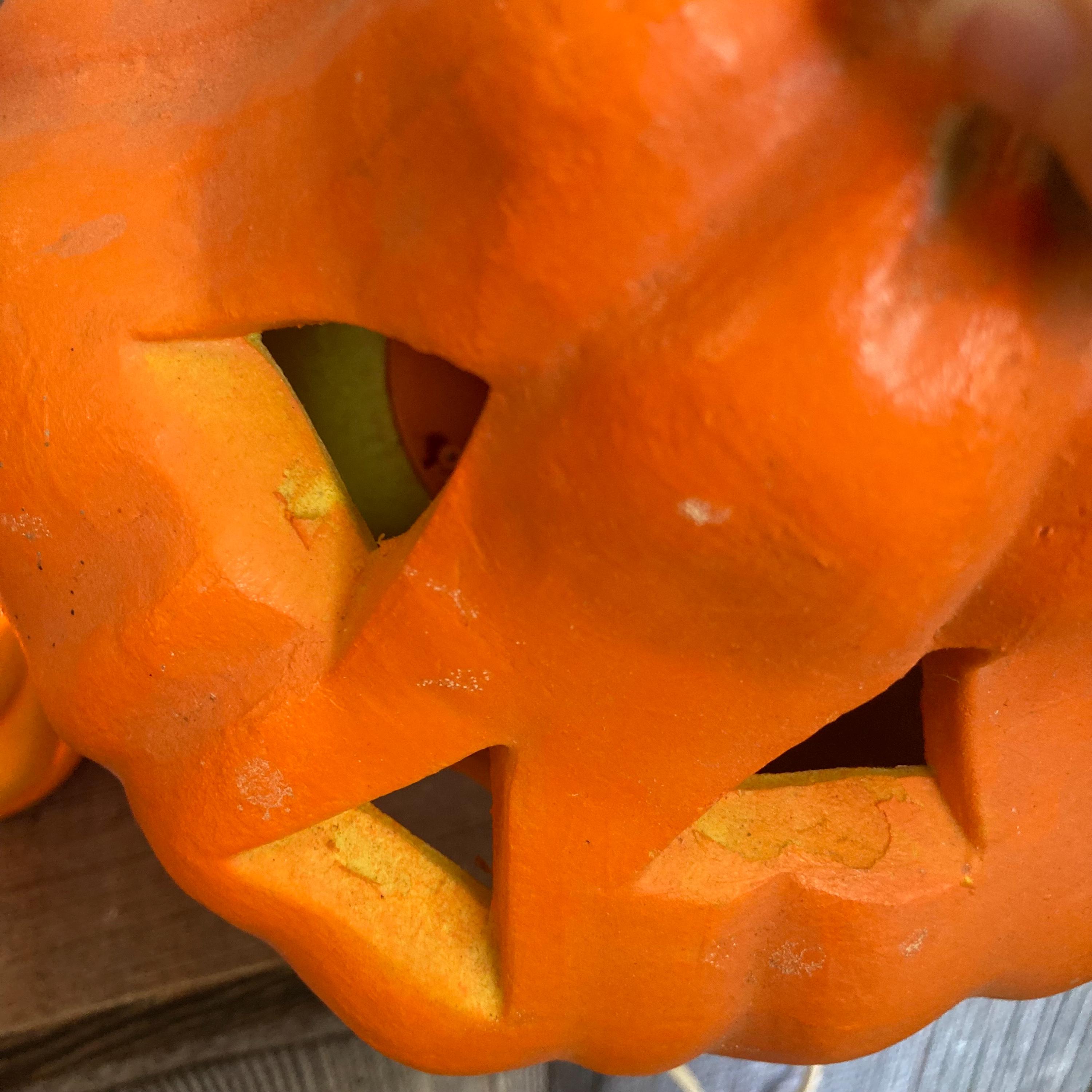 Vintage Foam Pumpkin Light Carved Foam Blow Mold 90s Trick or Treat ...