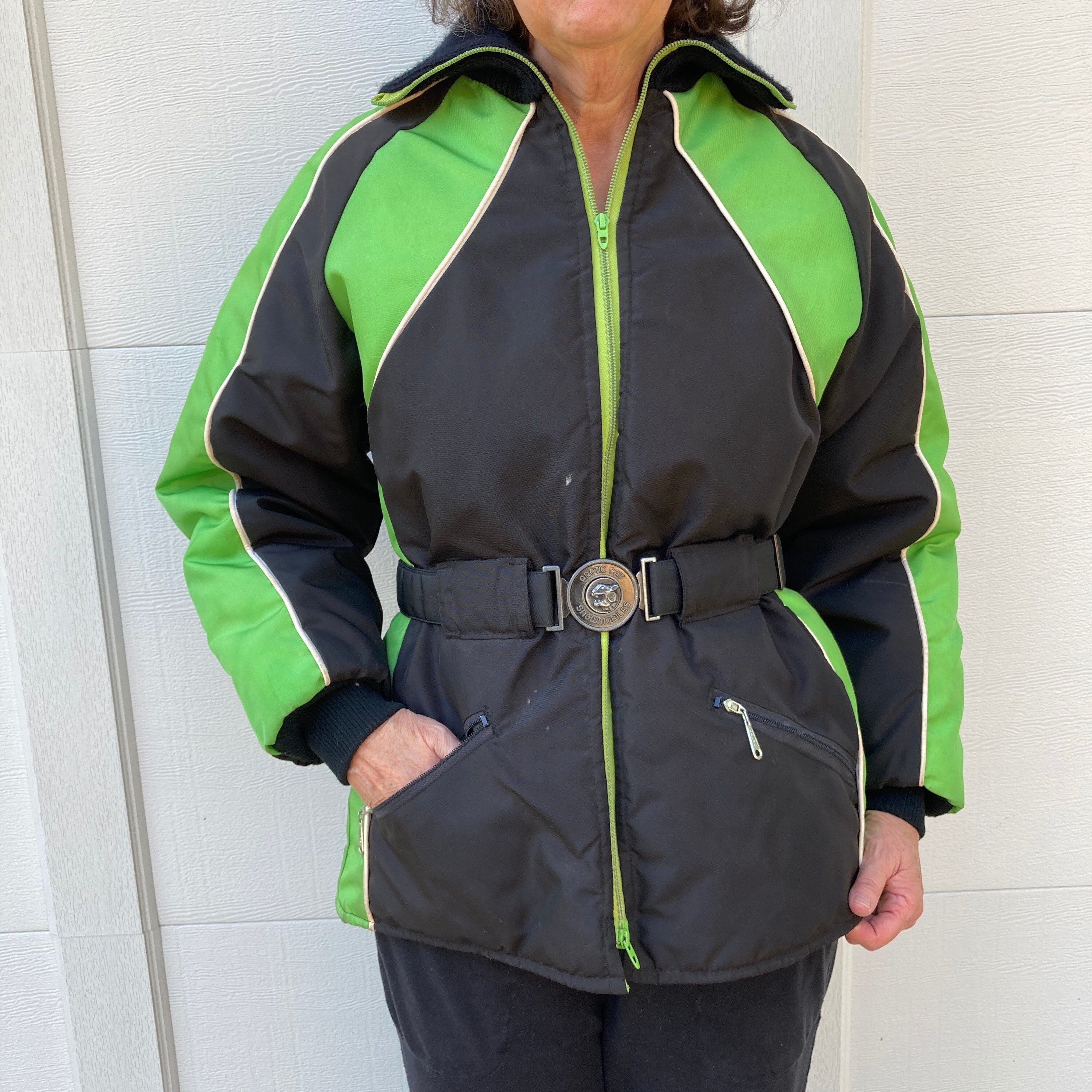 Vintage Arctic Cat Snowmobiles Jacket Black and Green Etsy