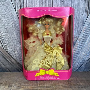 Vintage Jewel Jubilee Barbie {Blonde hair Mattel 2366, 1991 Special Edition Christmas} Collectible Mattel Barbie in Original Box Complete
