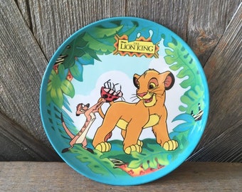 Vintage Lion King Plate {Simba Timon Disney Melmac Bowl Zak Designs Plastic Kid Play Dishes} Birthday Party Baby Baby Shower The Lion King