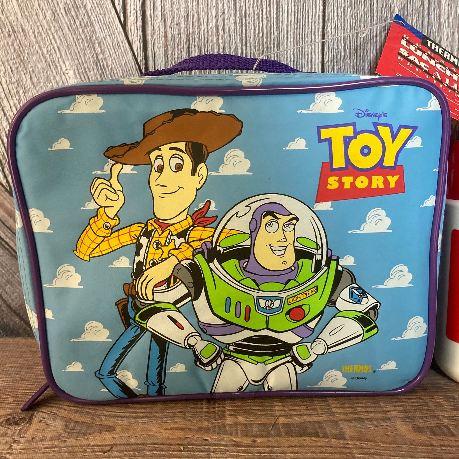 Toy Story Lunch Box Soft Fabric Vintage Disney Thermos brand | Etsy