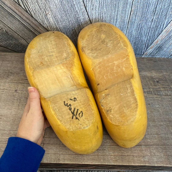 Vintage Wooden Shoes {Dutch Wooden Clogs Painted … - image 7