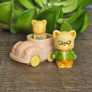 Vintage 90s Meow Meow&#39;s Wonderland Tiny Little Miniature Cat Toy Figures