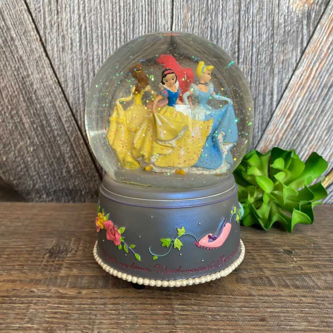 Vintage Disney Princess Snow Globe Enesco Fur Elise waterball Etsy