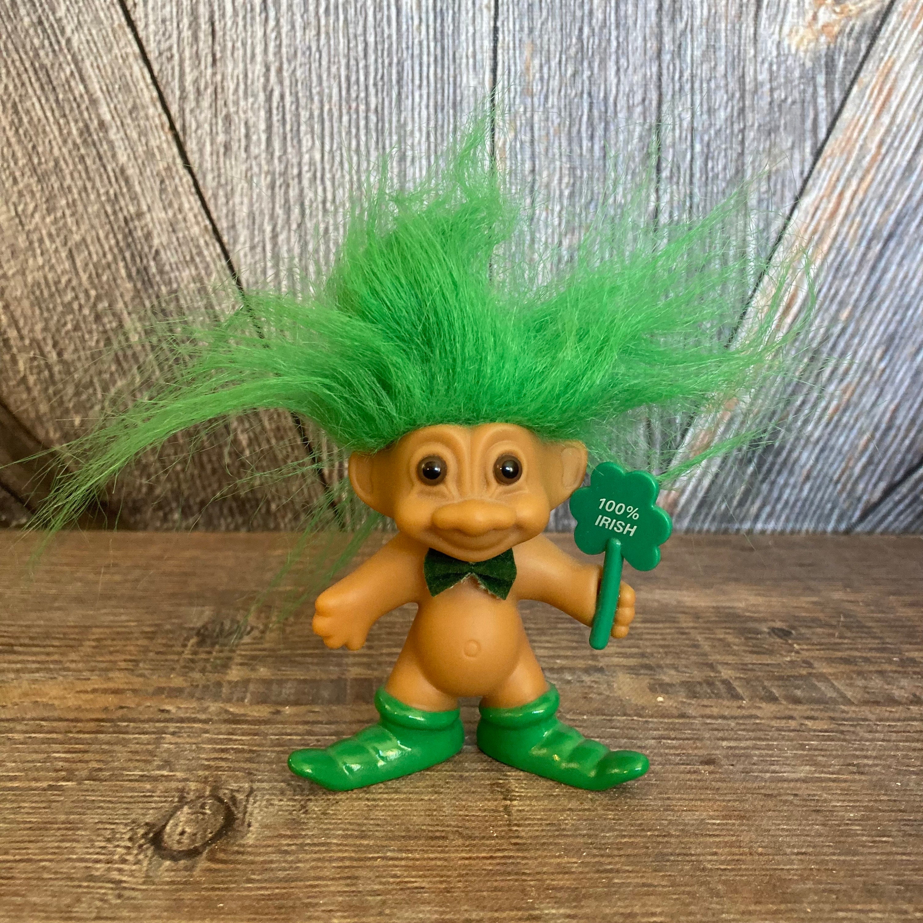 Vintage St.patrick's Day Troll Doll {leprechaun Irish Troll With