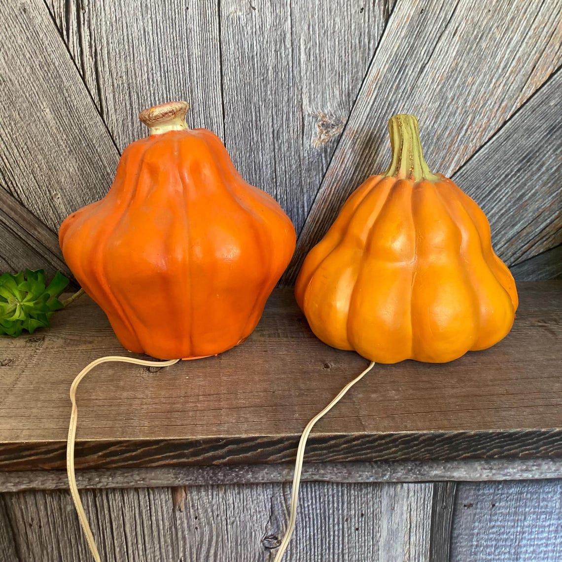 Vintage Foam Pumpkin Light Carved Foam Blow Mold 90s Trick or Treat ...