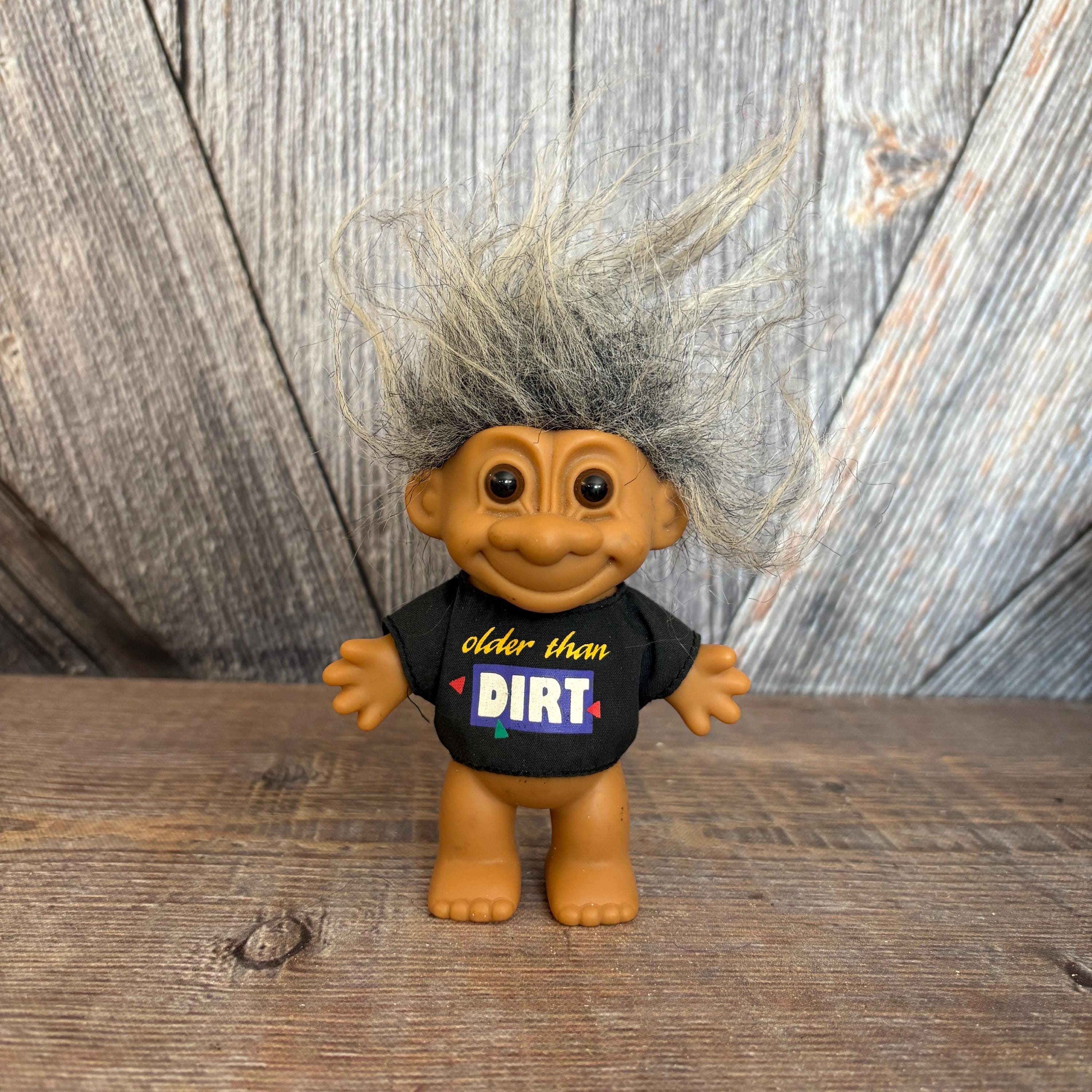 Older Than Dirt Troll Gray Grey Hair Troll {vintage Russ Berrie