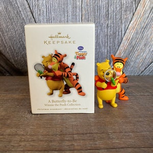 Vintage A Butterfly to Be Tigger Pooh Christmas Ornaments Hallmark Winnie the Pooh Ornament {Hallmark Keepsake Ornament}  Ellathesella
