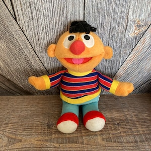 Ernie Toy {Vintage Fisher Price Sesame Street Learning Toy Doll stuffed animal Plush 12 inch Jim Henson Sesame Street Plush Puppet Doll 2002