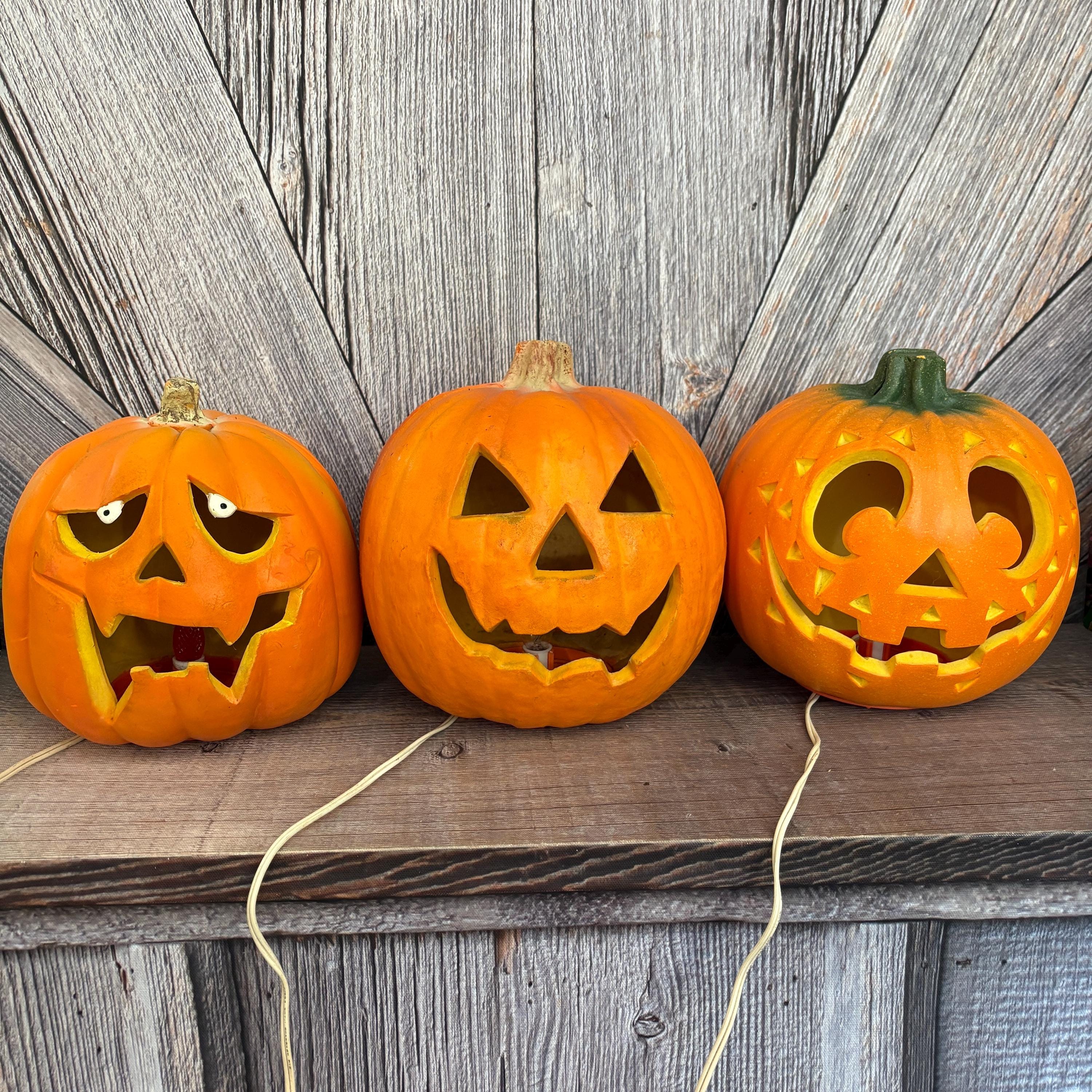 Vintage Foam Pumpkin Light Foam Blow Mold 1990s Trick or Treat