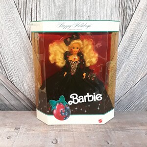 Vintage 1991 Happy Holidays Barbie {Blonde hair Mattel 1871 Special Edition Christmas} Collectible Mattel Barbie in Original Box Complete