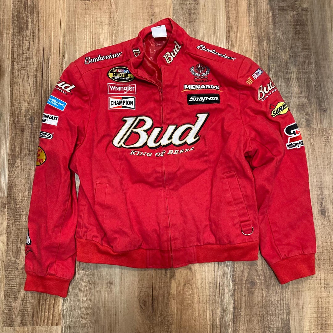 Veste Vintage NASCAR Dale Earnhardt Budweiser - Chase Authentics - Taille M - Noire En Polyester