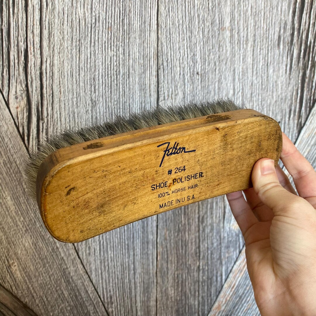 Lot of 7 Vintage Horsehair Brushes for Shoes Lot of Shoe