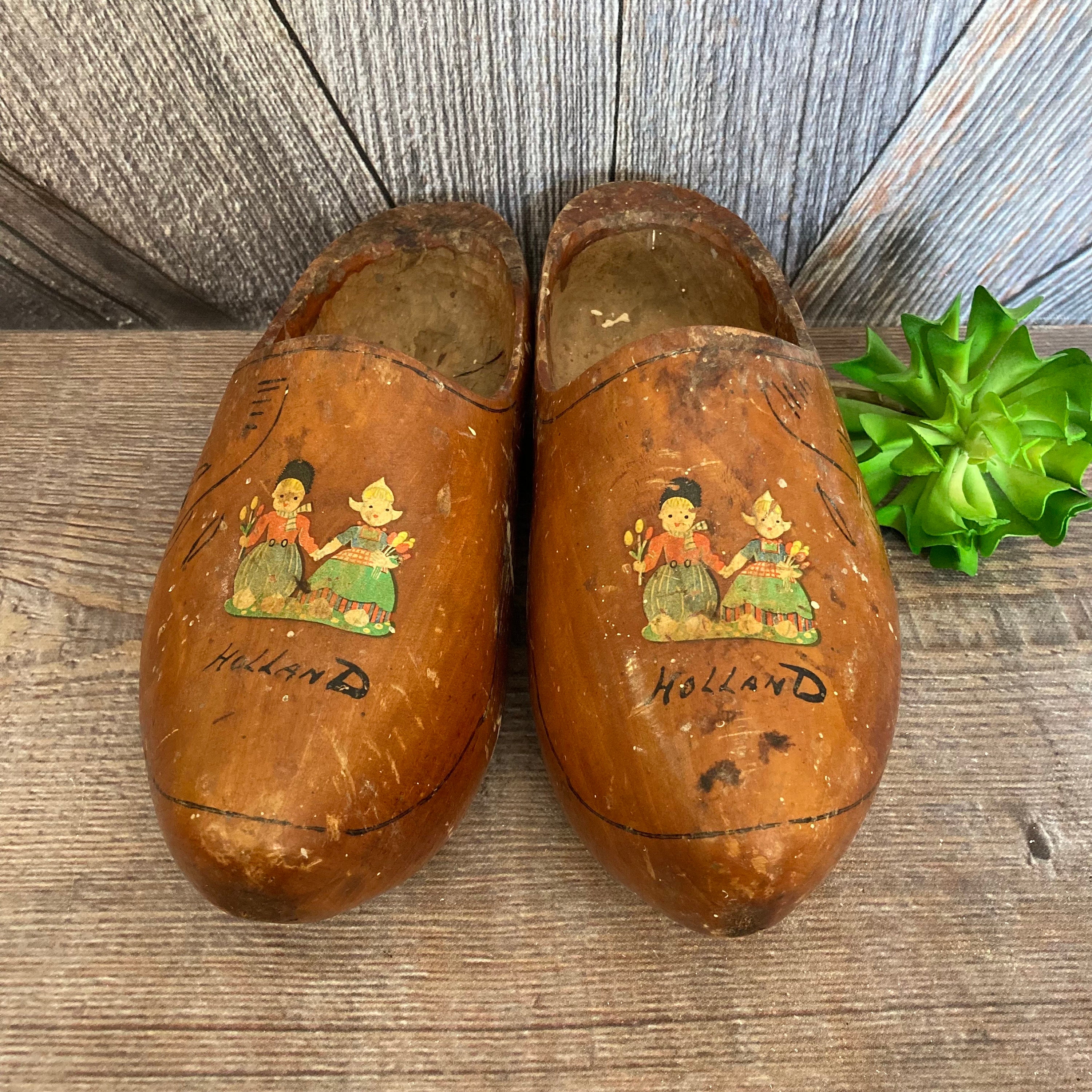 Painted wooden clogs sale