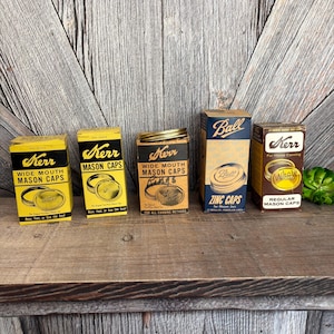 Vintage Canning Rings, Ball Zinc Lids, Kerr Canning Lids, Mason Lids, Regular Mouth Lids Mason Caps, Wide Mouth Pick 1