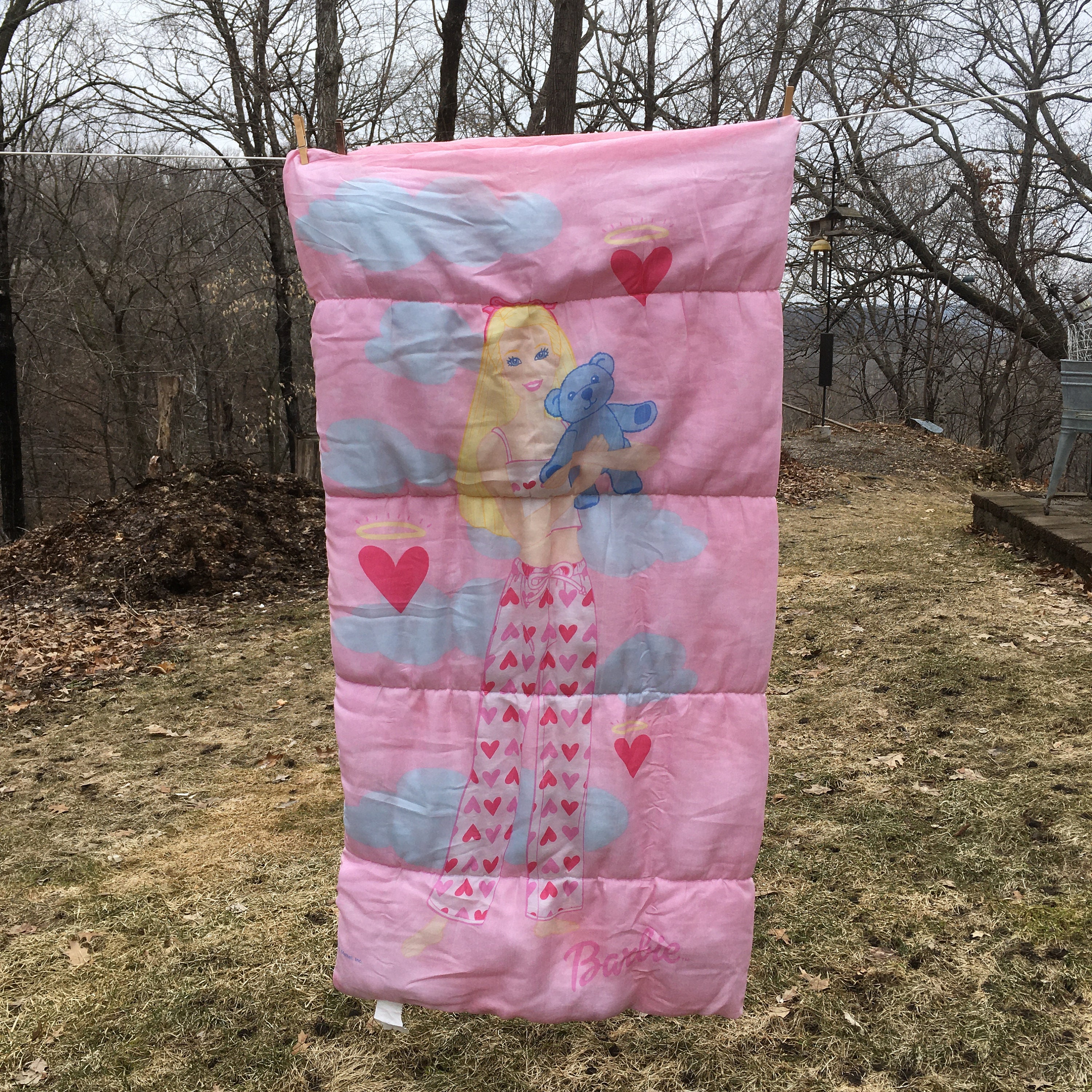 Vintage Barbie Sleeping Bag vintage 90s Disney Kid Sleepover
