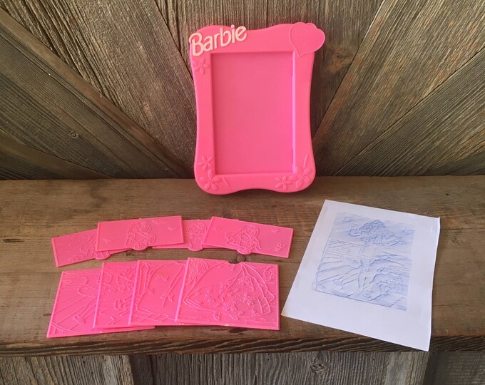 Vintage Barbie Fashion Plates Picture Maker barbie Fashion Designer Set Rub on Pictures Barbie