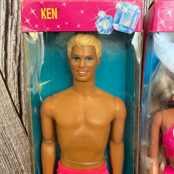 Sun Jewel Barbie Sun Jewel Ken {mattel 10953 10954 Swimsuit