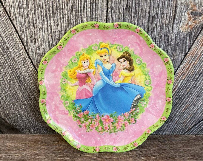 Vintage Disney Princess Plate Little Mermaid Ariel Belle Etsy