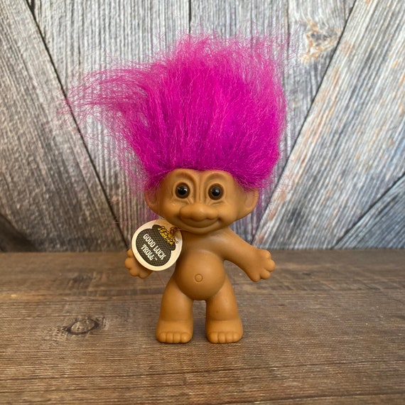 Vintage Good Luck Troll Doll {lucky Lottery Good Luck Troll With