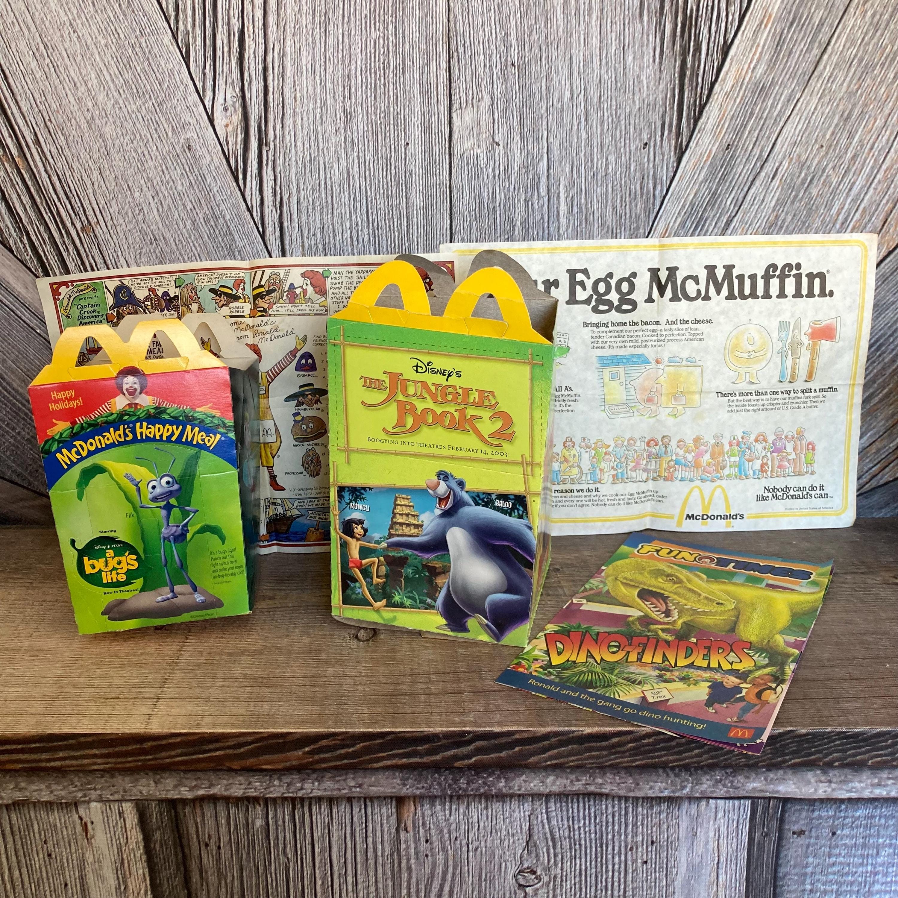 Vintage Mcdonalds Happy Meal Box and Tray Liner Placemat, 90s A