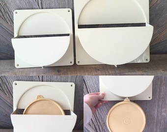 Vintage Tupperware Lid Holder Lid Organizer {Plastic Tupper Ware Lid Sorter} Pick one- Hanging Tupperware Container Lid Cupboard Hanging