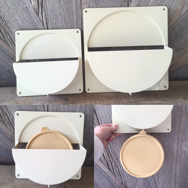 Vintage Tupperware Lid Holder Lid Organizer plastic Tupper Ware Lid Sorter  Pick One Hanging Tupperware Container Lid Cupboard Hanging 