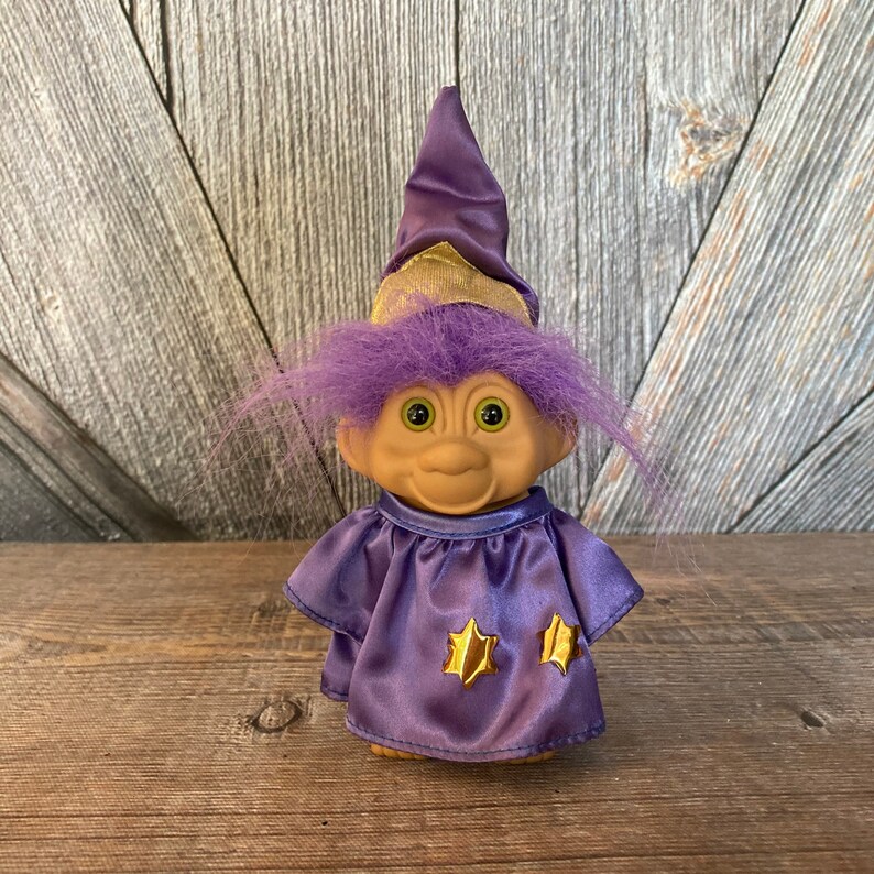 Vintage Wizard Girl Troll Doll 90s Magic Wizard 5 Inch Troll Etsy
