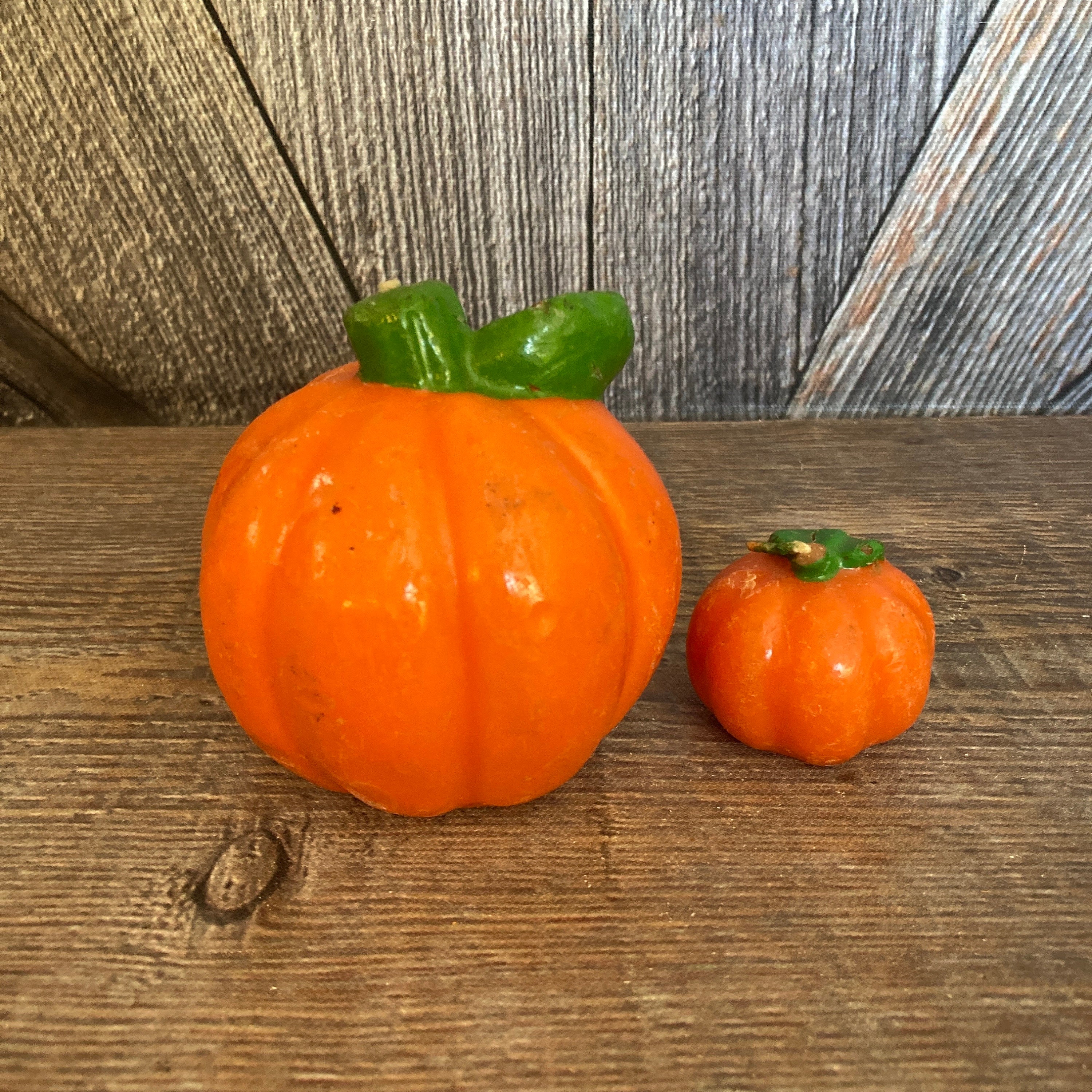 Vintage Halloween Candle Pumpkin Jack O Lantern {wax Decorative ...