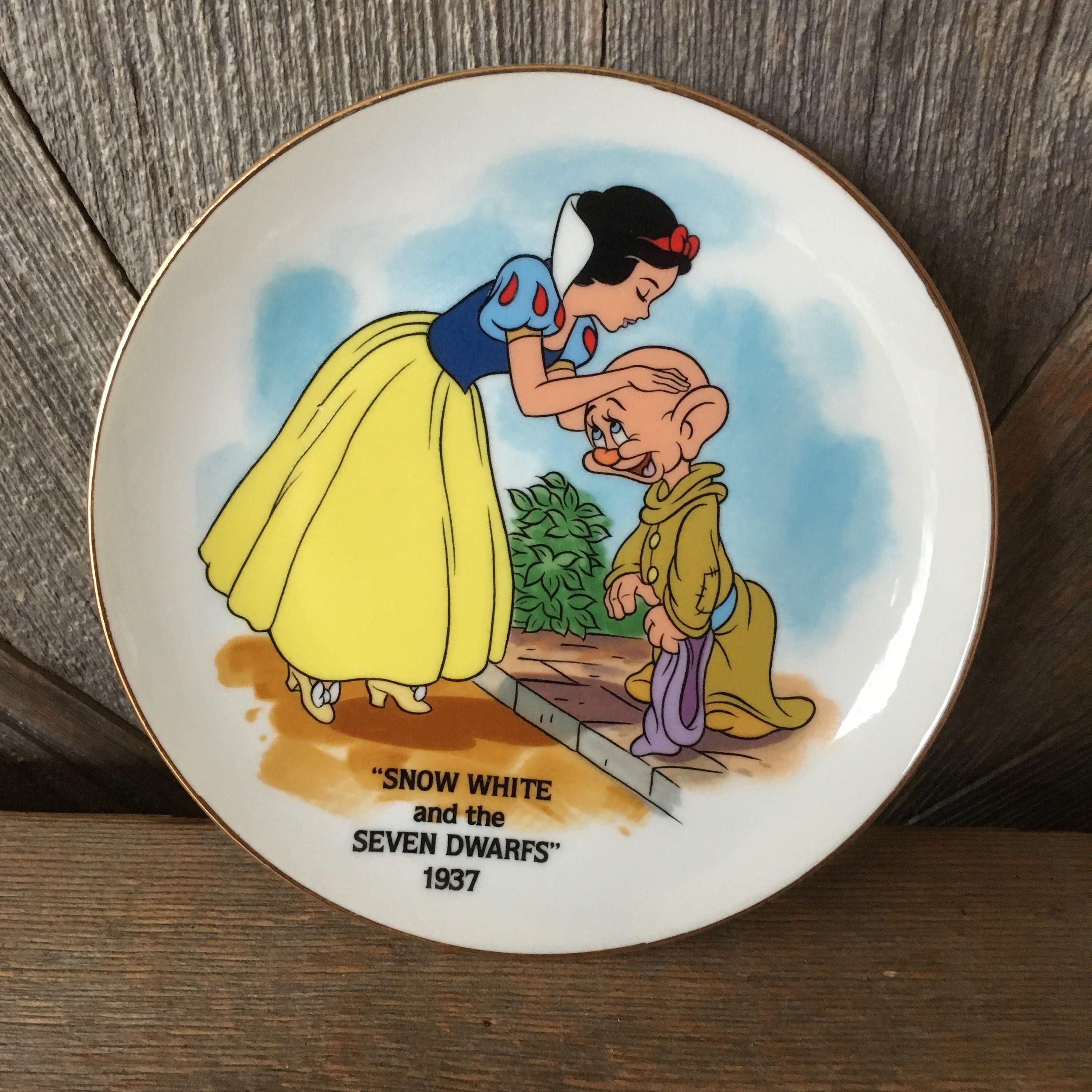 SNOW WHITE VINTAGE LARGE PAPER PLATES (8) ~ Birthday Party Supplies Dinner  Lunch