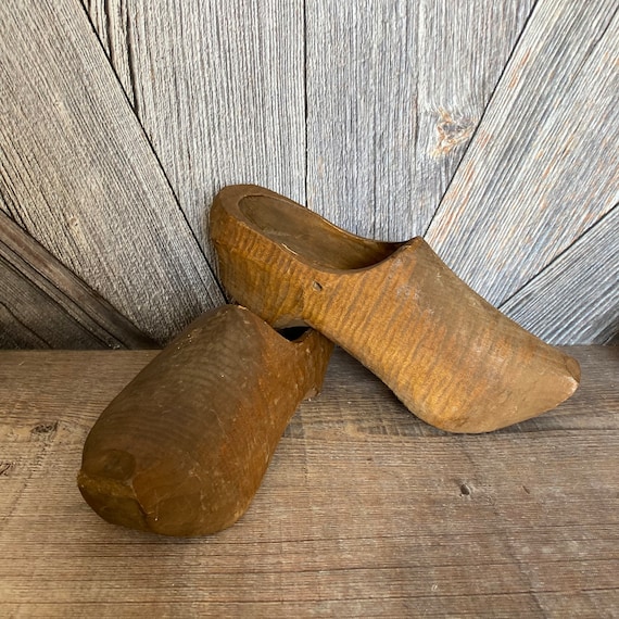 Vintage Wooden Shoes {Dutch Wooden Clogs Scandina… - image 1