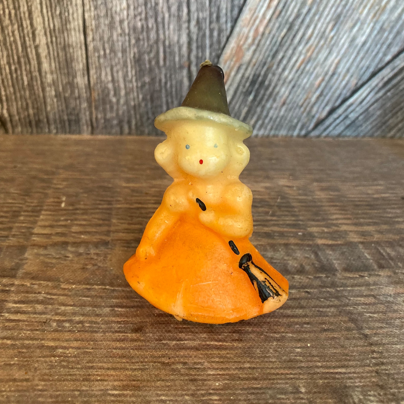 Vintage Halloween Candle Gurley Jack O Lantern Pumpkin Ghost Witch Pick ...