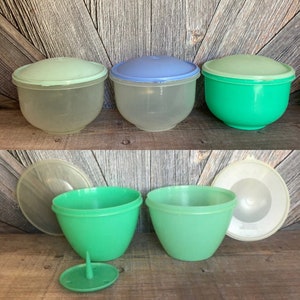 Vintage Tupperware Lettuce Crisper {Plastic Tupper Ware Lettuce Bowl Jadeite Green Bowl} Pick 1 Batter Bowl Baking Kitchen Wedding Gift