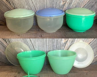 Vintage 60s Tupperware Crisp-it Jadeite Lettuce Keeper 679 W/ Spike 681 in  Fantastic Condition, 1960's Tupperware Lettuce Keeper Set 