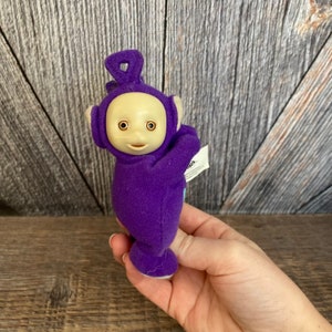 Vintage Teletubbies Plush Toys Bean Bag Hand Clasp Keychain Ragdoll Production BBC 2000 Original teletubbies 5 inch Tinky Winky