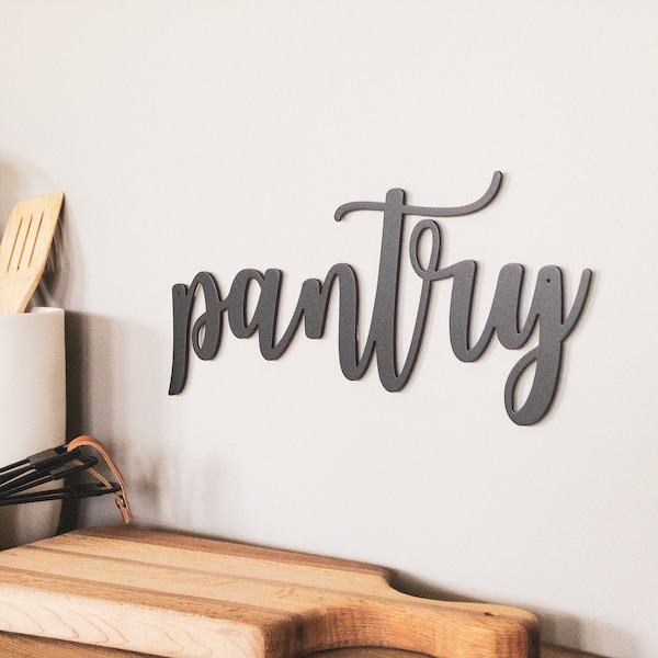 Pantry Sign - Metal Wall Sign - Metal Word - Farmhouse Home Decor - Rustic Wall Decor - Kitchen Sign - Housewarming Gift - Gift for Her