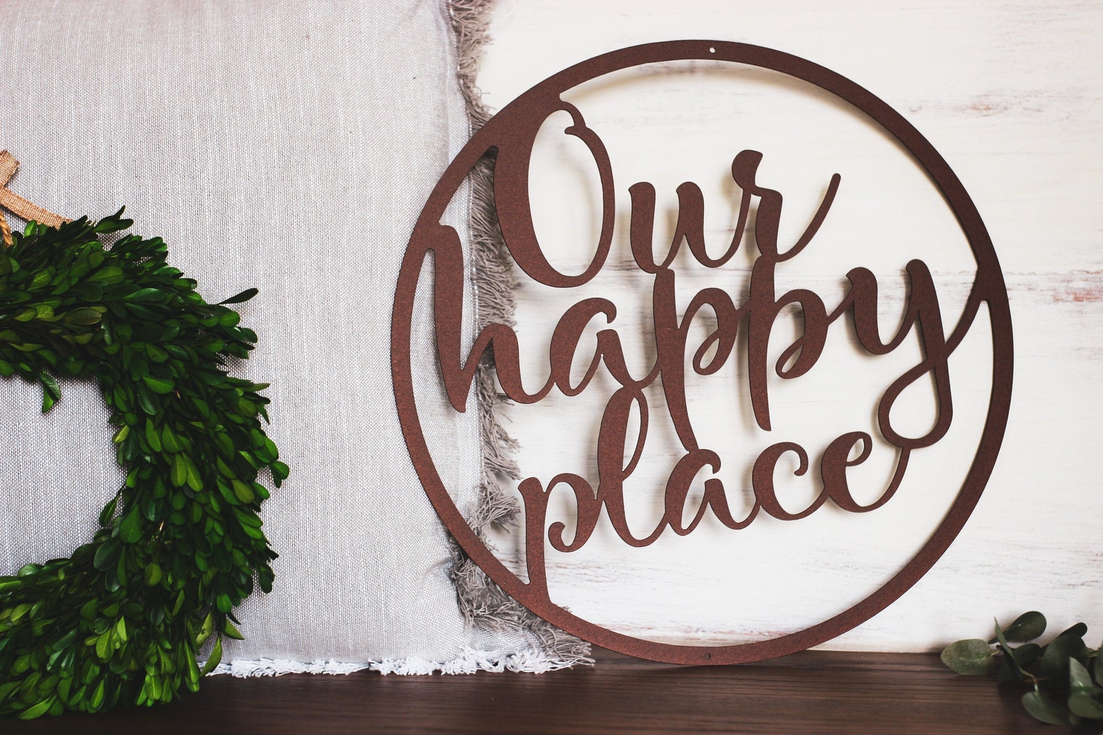 Our Happy Place Metal Wall Sign Metal Wall Sign for Home Etsy