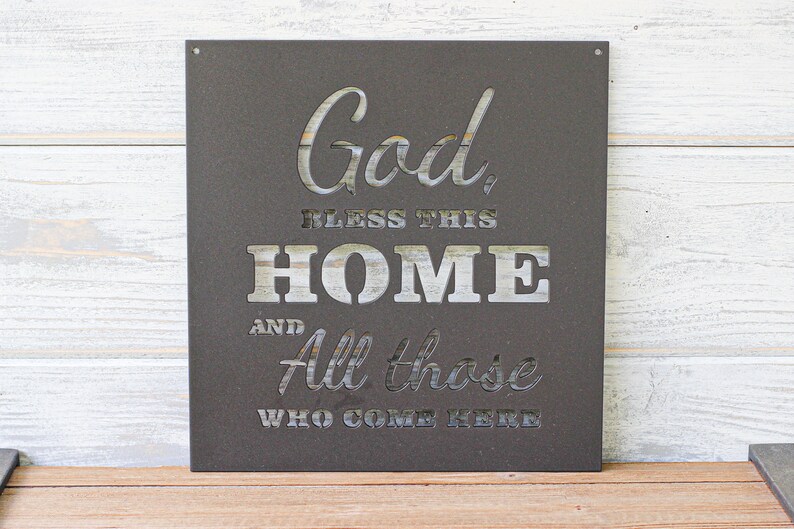 God Bless This Home Metal Wall Sign Metal Wall Sign for Home Etsy