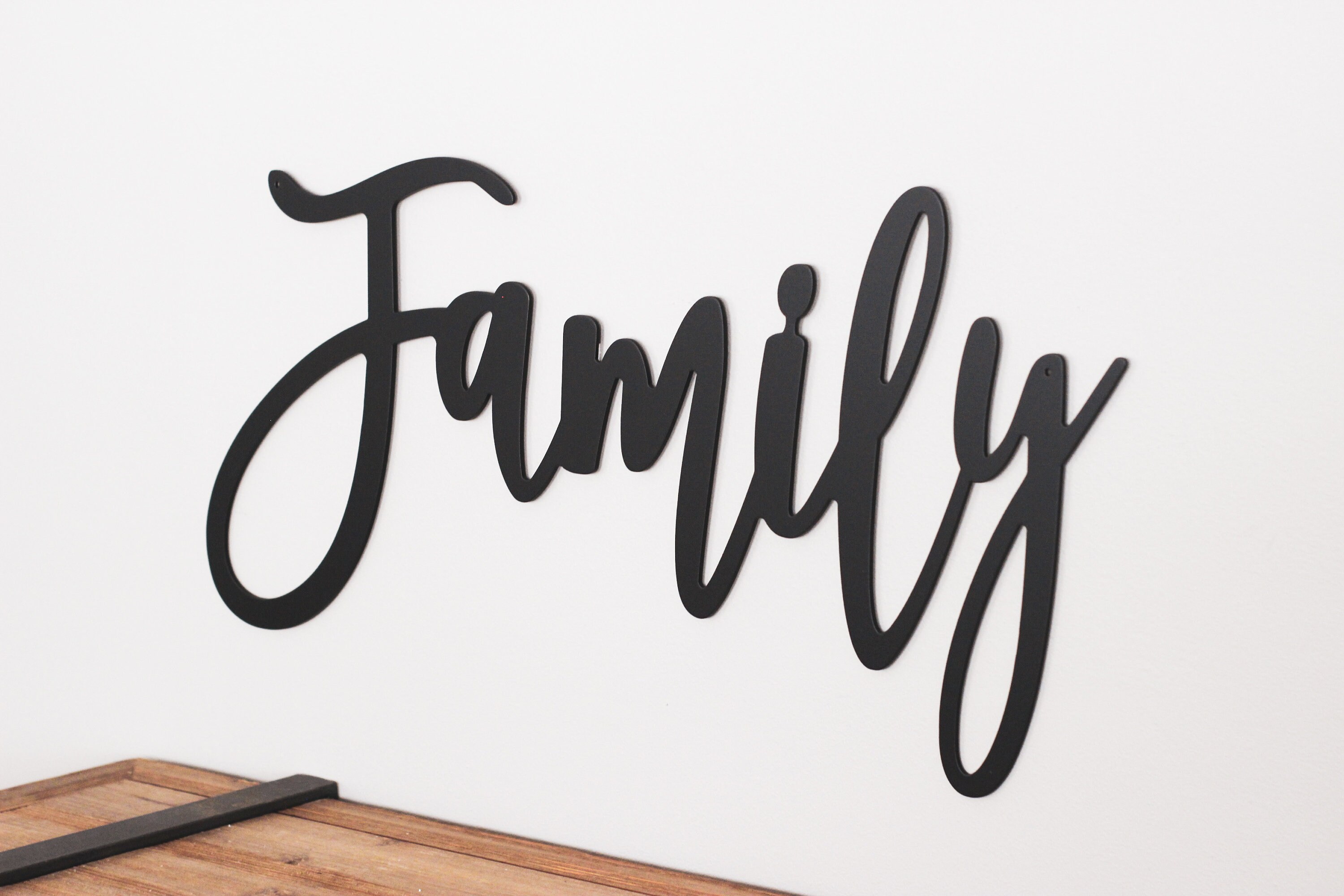 Metal Script Word Family Family Sign Family Word Sign - Etsy