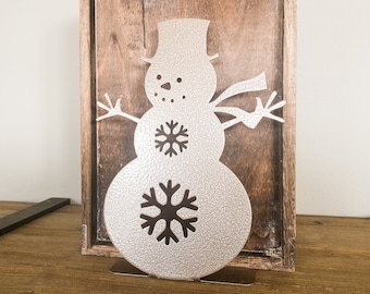 Standing Metal Snowman - Snowflake - Baby It's Cold Outside - Winter Decor - Christmas Holiday Decoration - Tabletop Decor - Gift Idea