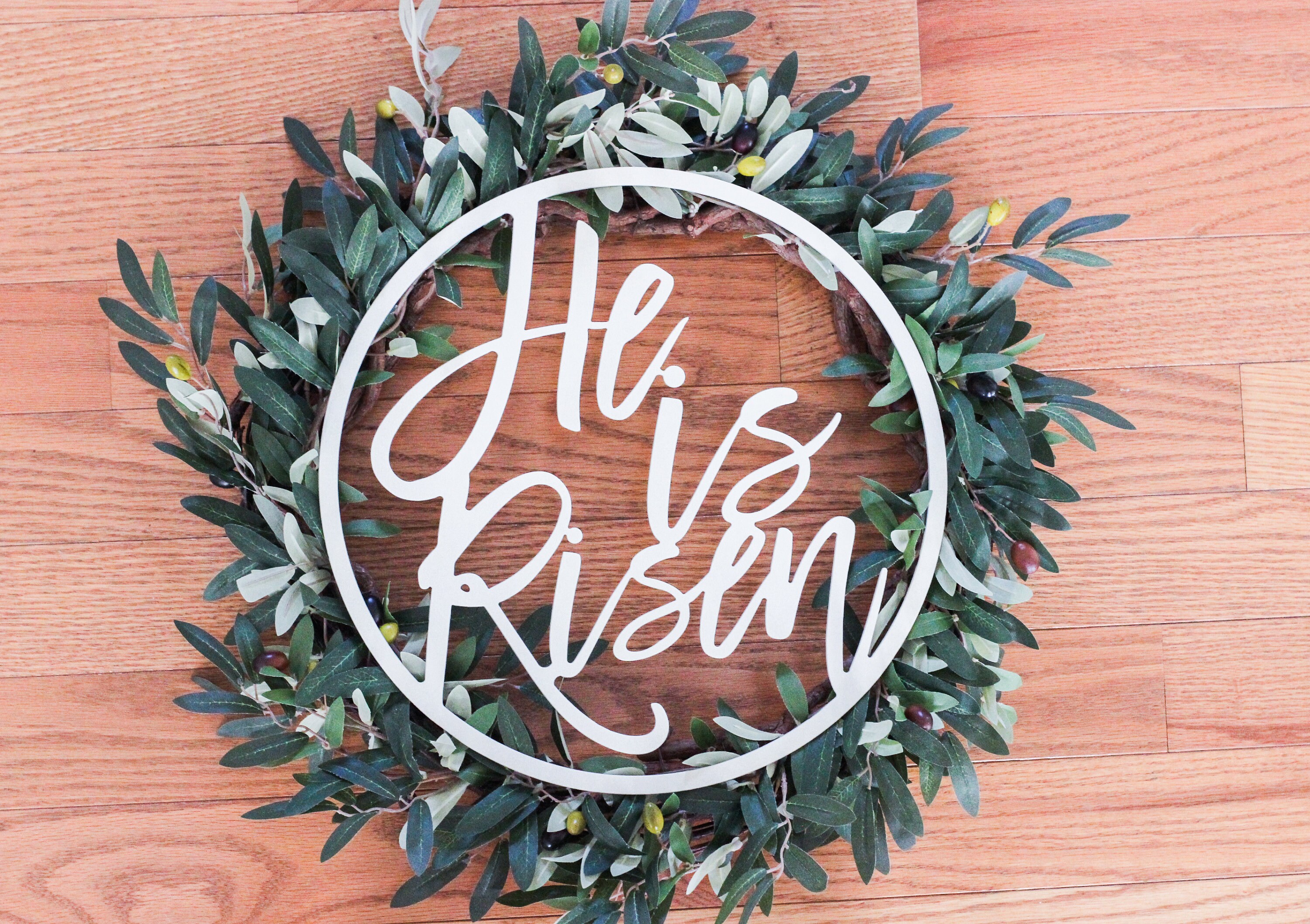 Easter Sign He is Risen Metal Wall Sign Spring Decoration Etsy