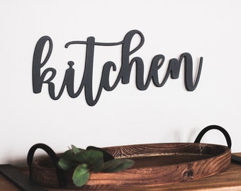Custom Kitchen Sign - Metal Kitchen Wall Sign - Metal Word - Farmhouse Kitchen Decor - Rustic Wall Decor - Housewarming Gift