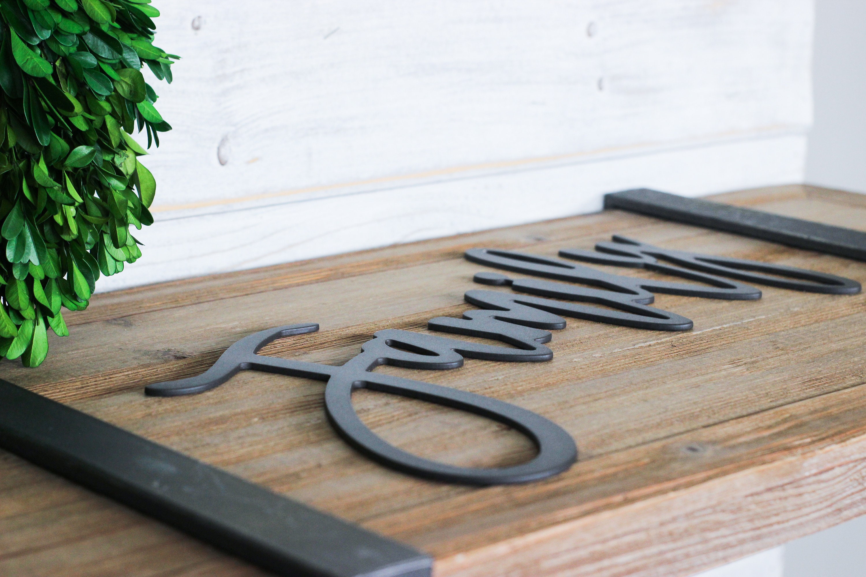 Metal Script Word Family Family Sign Family Word Sign - Etsy