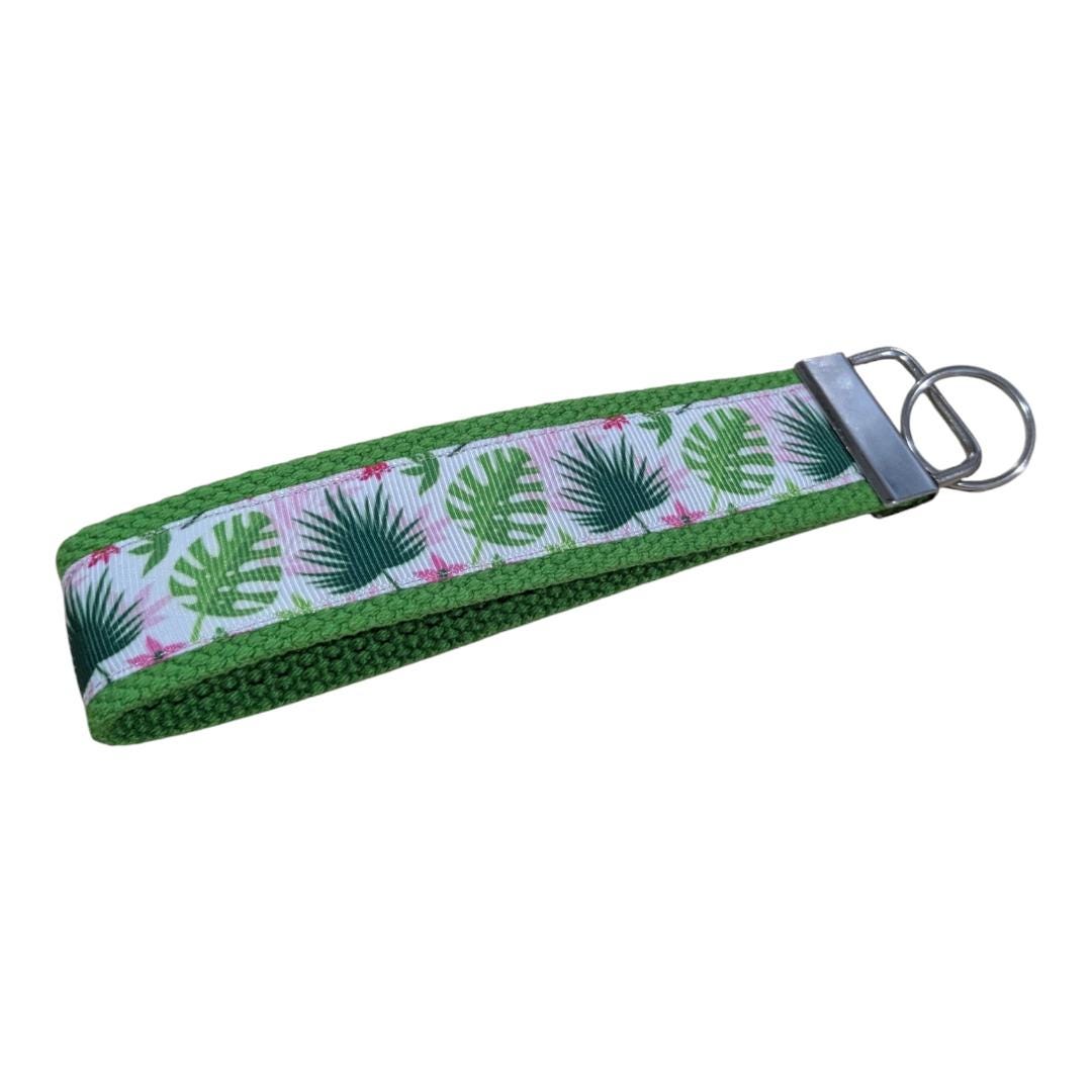 Palm Leaf Keychain Wristlet, Handmade Boho Accessory, Key FOB ...